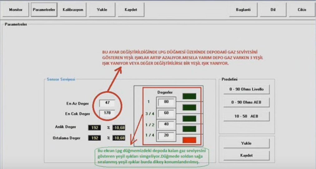 LPG Seviye Ayarlama