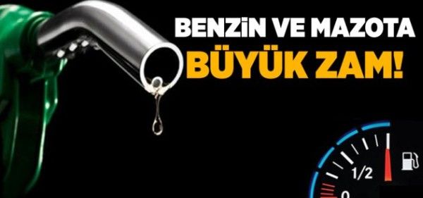 Benzin, Motorin ve Gazyana Zam Yapld!