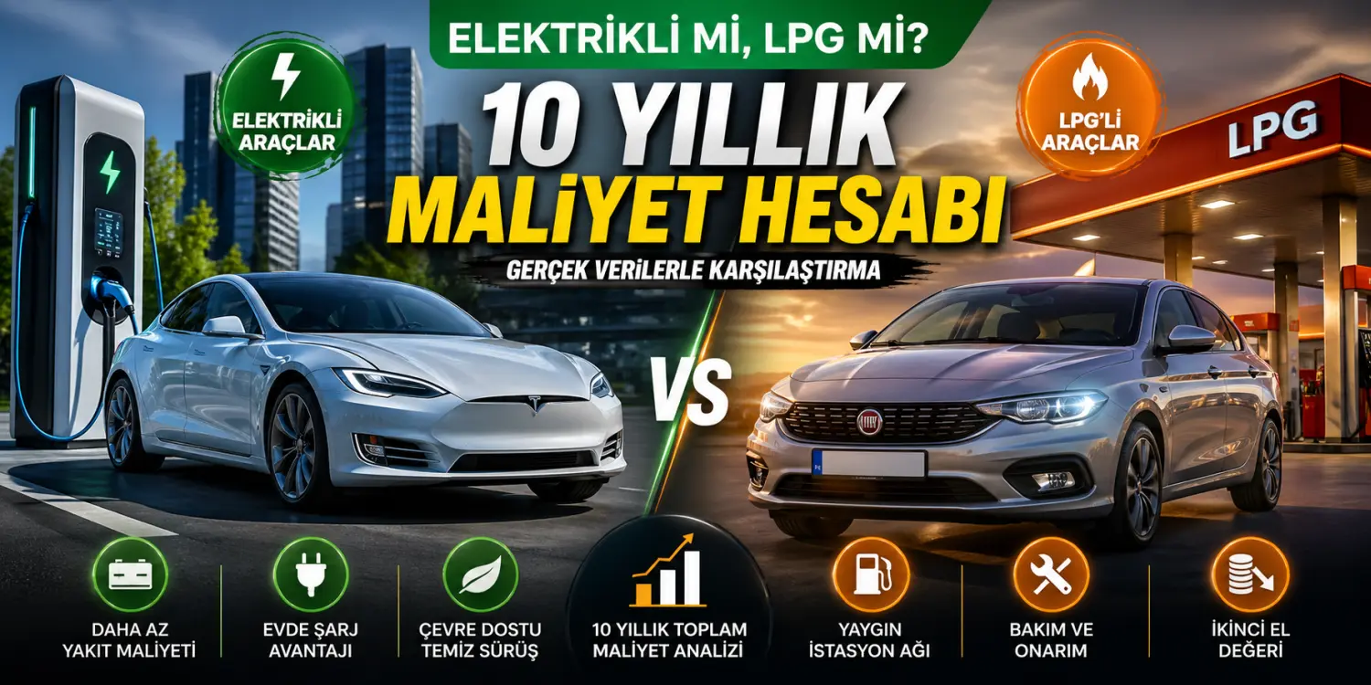  LPG vs Elektrikli Ara� � 10 Y�ll�k Ger�ek Maliyet Hesab� (2026 G�ncel T�rkiye Verileri)