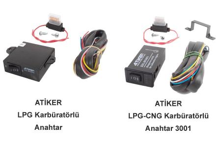 Atiker Karbüratörlü LPG-CNG Anahtar / Düğme
